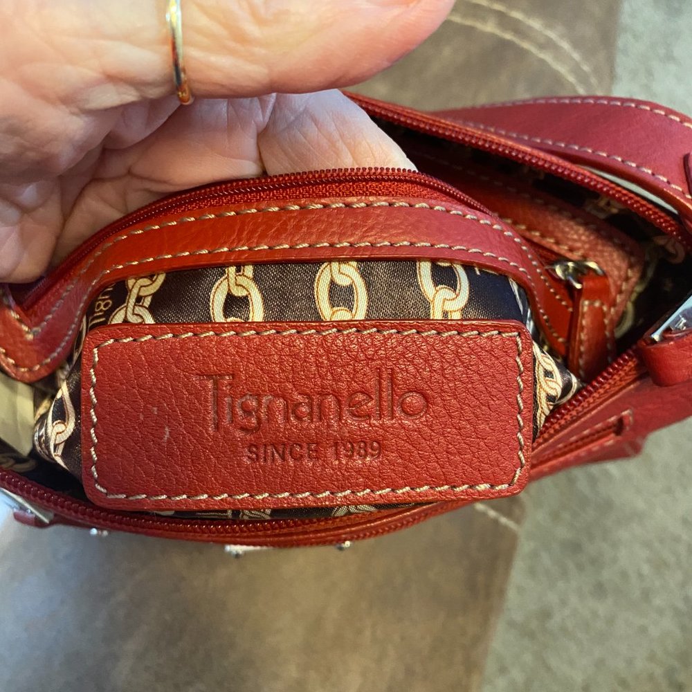 Tignanello Red Purse - Picture 7 of 16